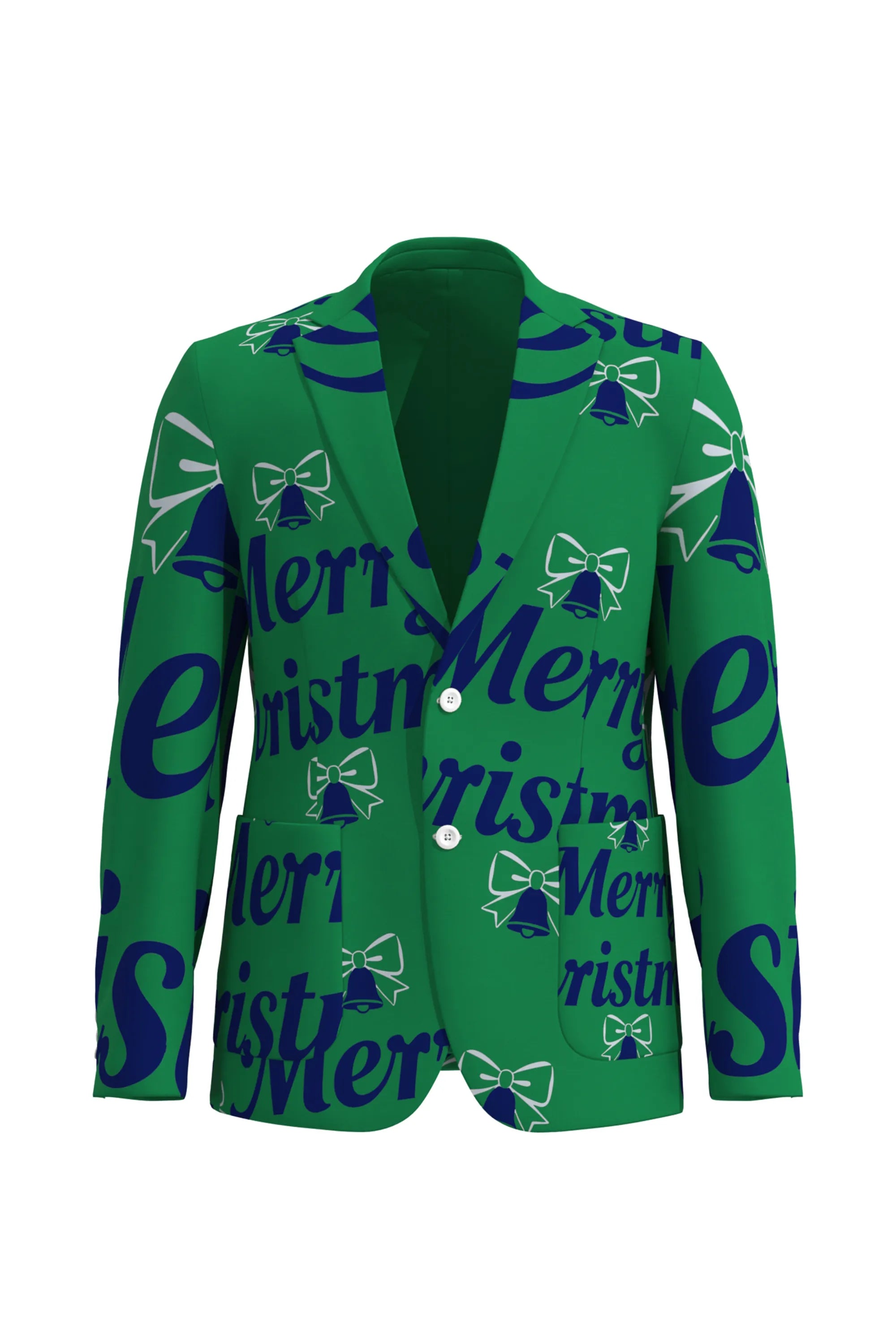Men's Funny Pattern Christmas Eve Party 2 Piece Suit