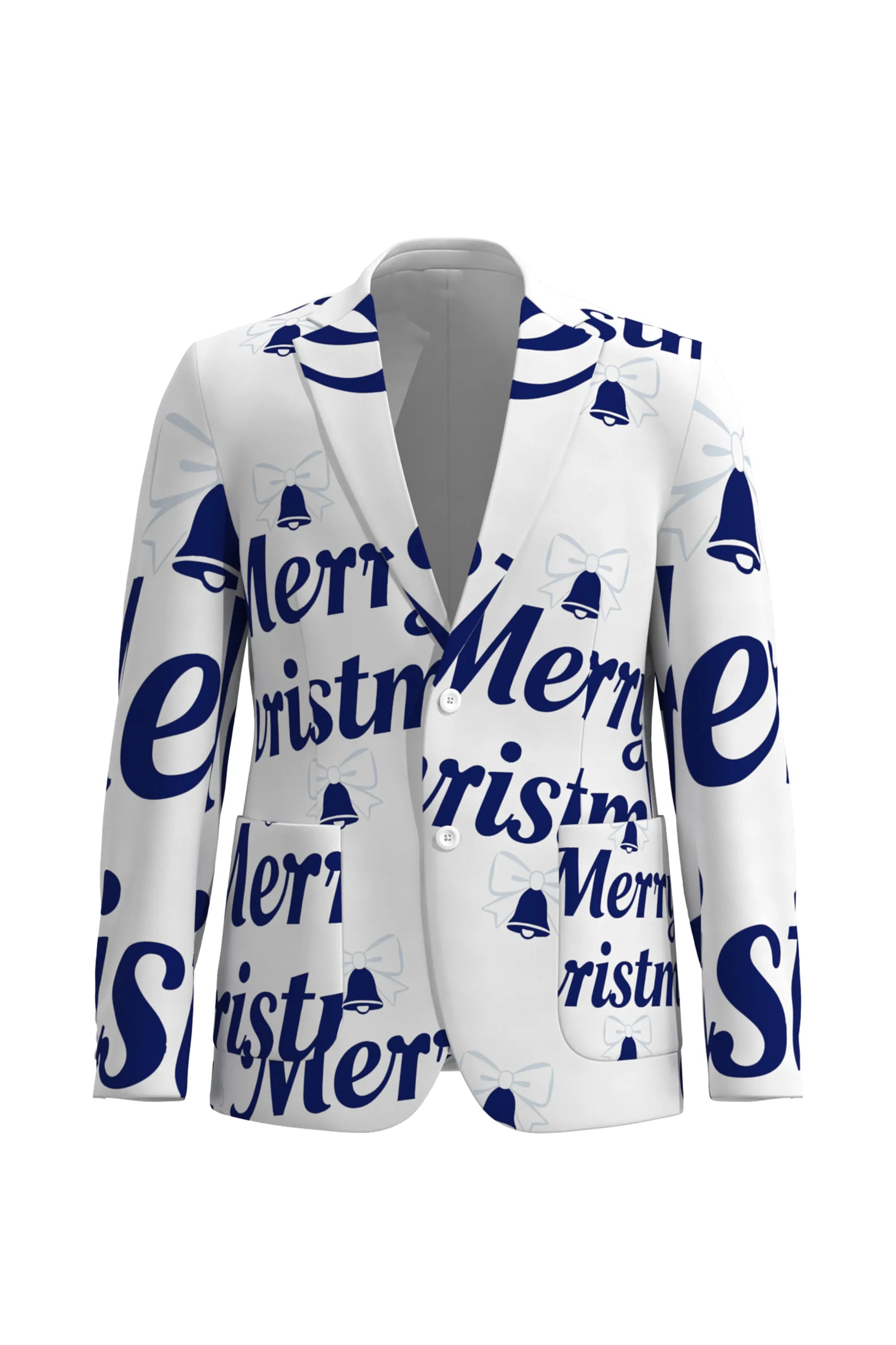 Men's Funny Pattern Christmas Eve Party 2 Piece Suit