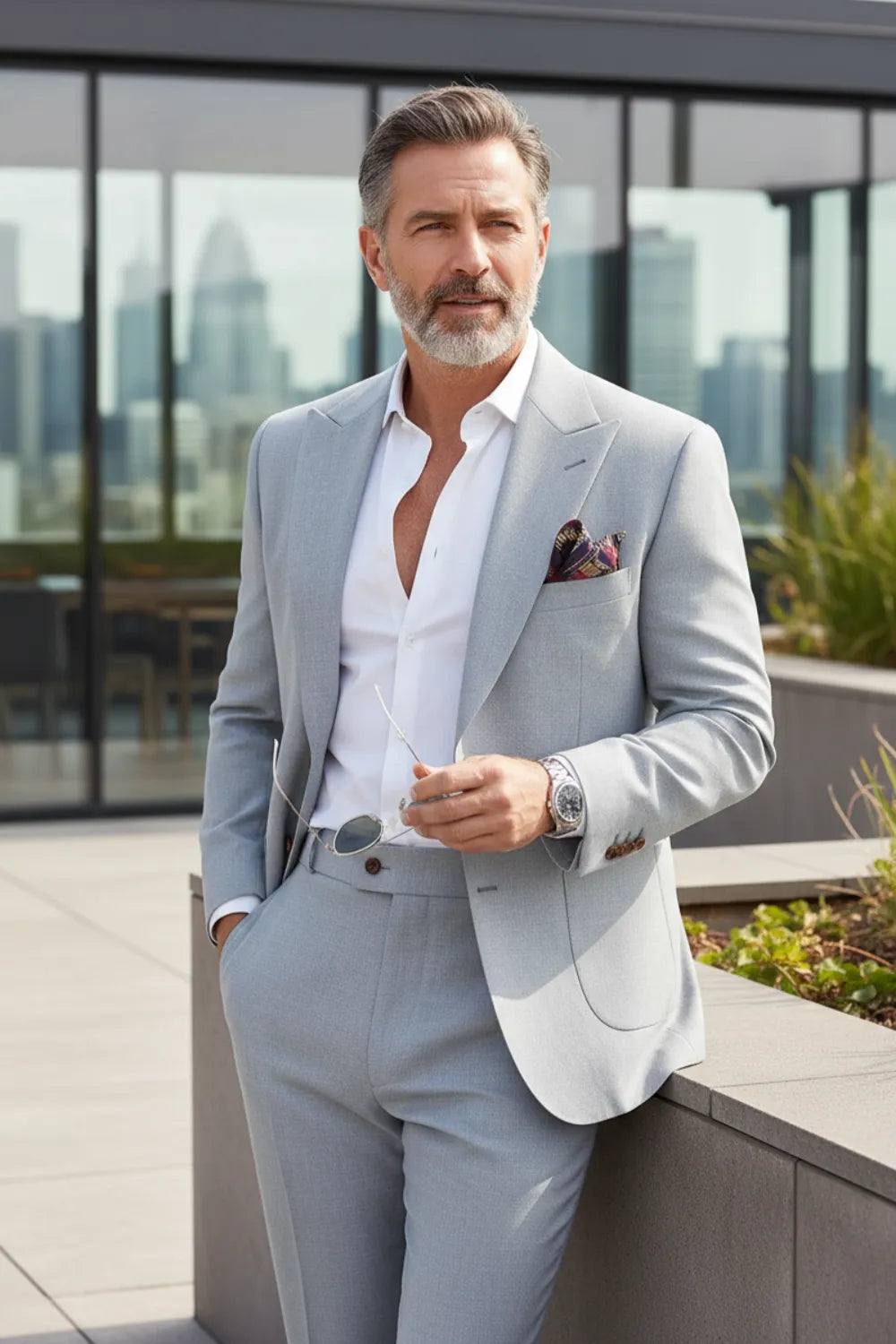 Men's Italian‑Cut Linen 2 Piece Suits