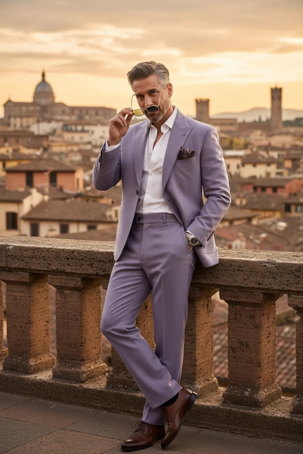 Men's Italian‑Cut Linen 2 Piece Suits