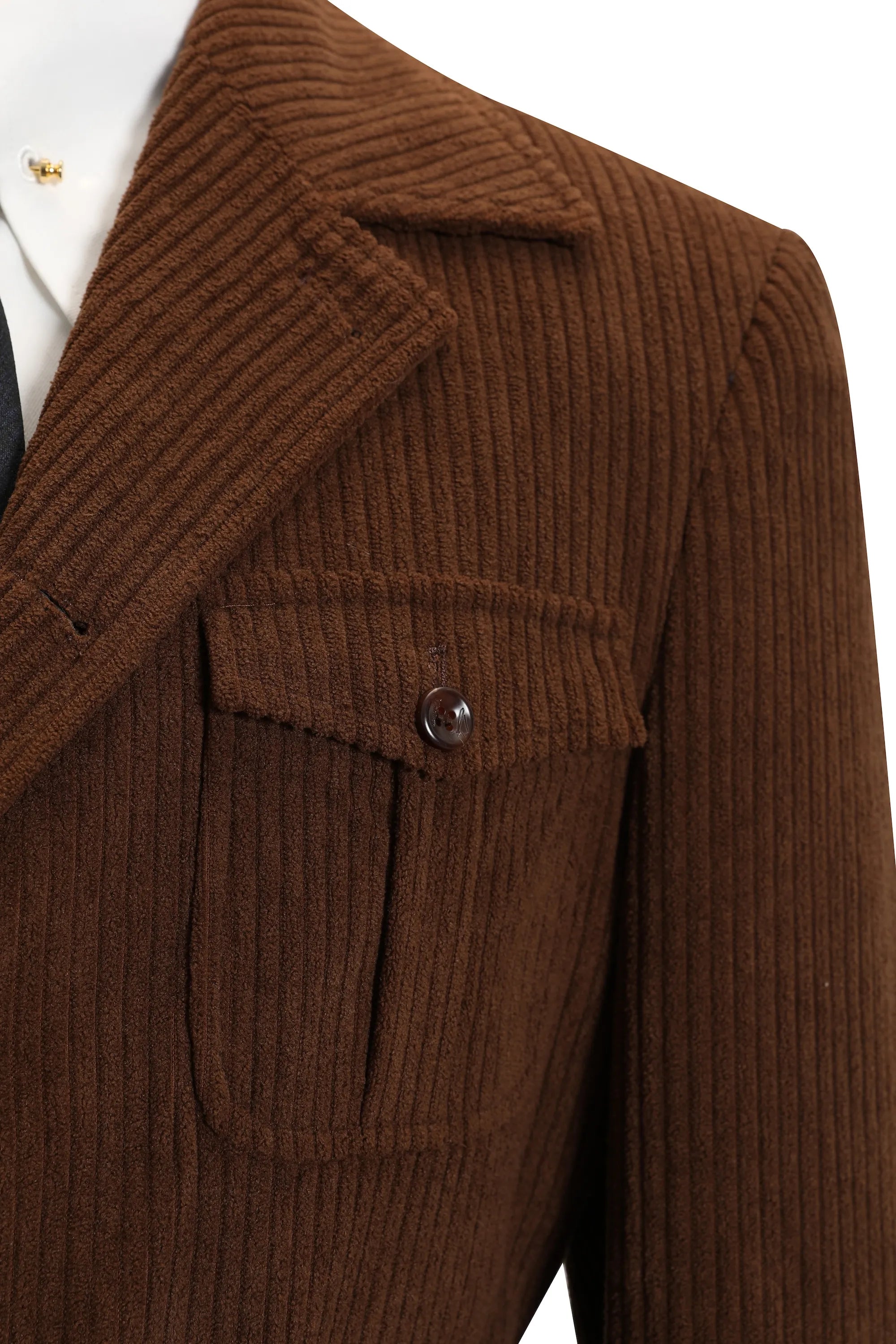 Men's Brown Corduroy 2 Piece Suits