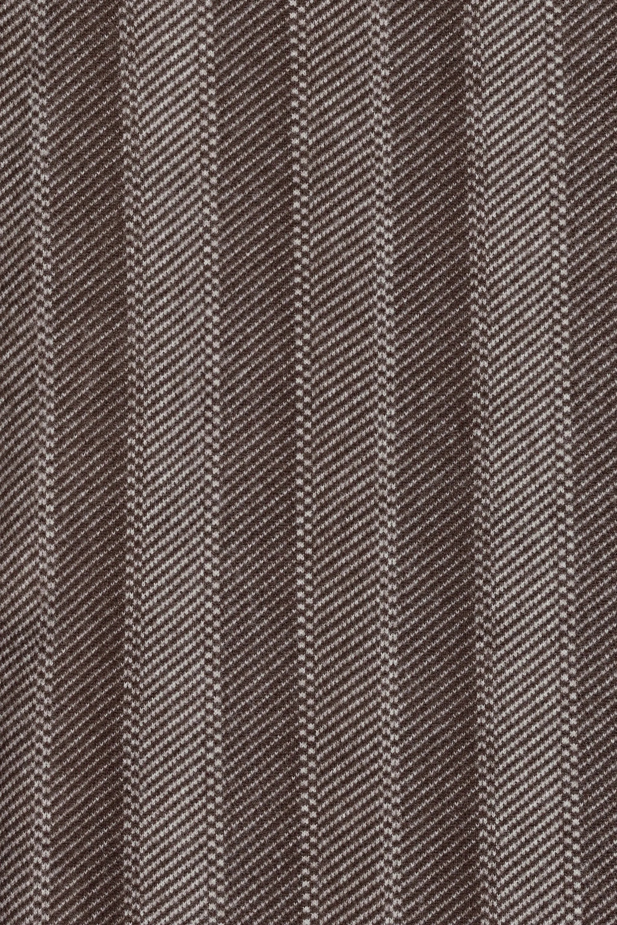 Men's Brown Stripe Herringbone 2 Piece Suits