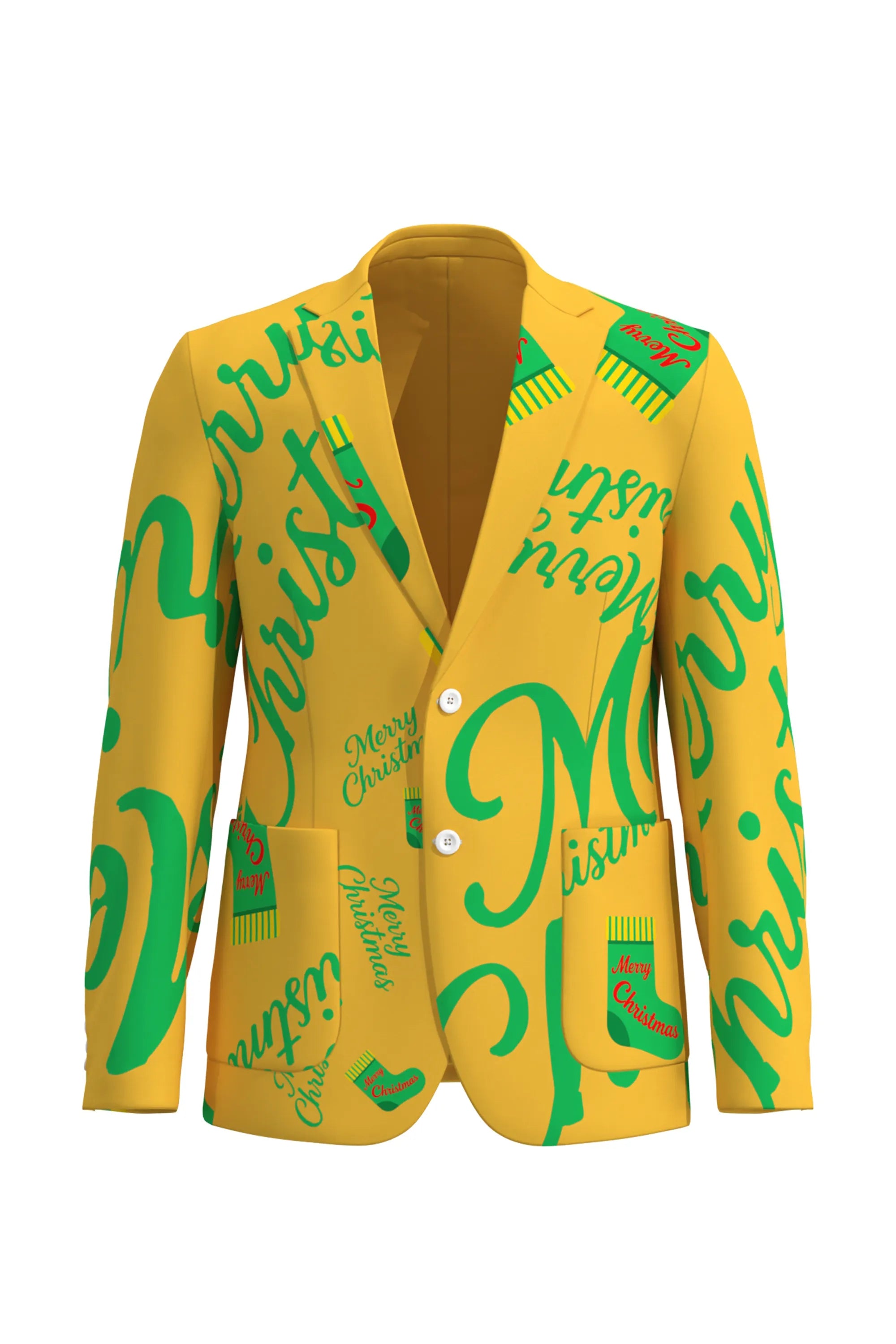 Men's Funny Fancy Christmas Eve Party 2 Piece Suit