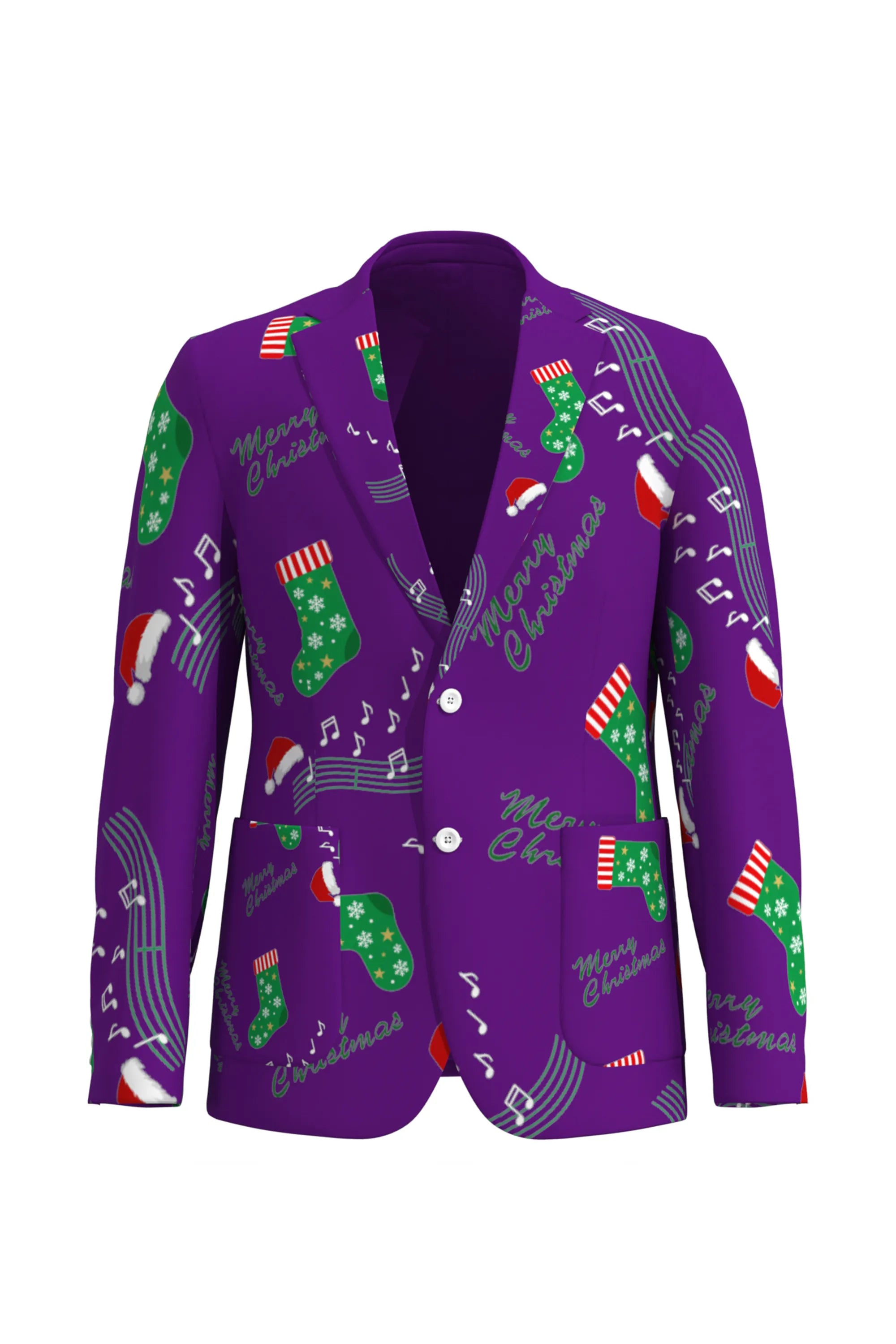 Men's Funny Fancy Christmas Eve Party 2 Piece Suit