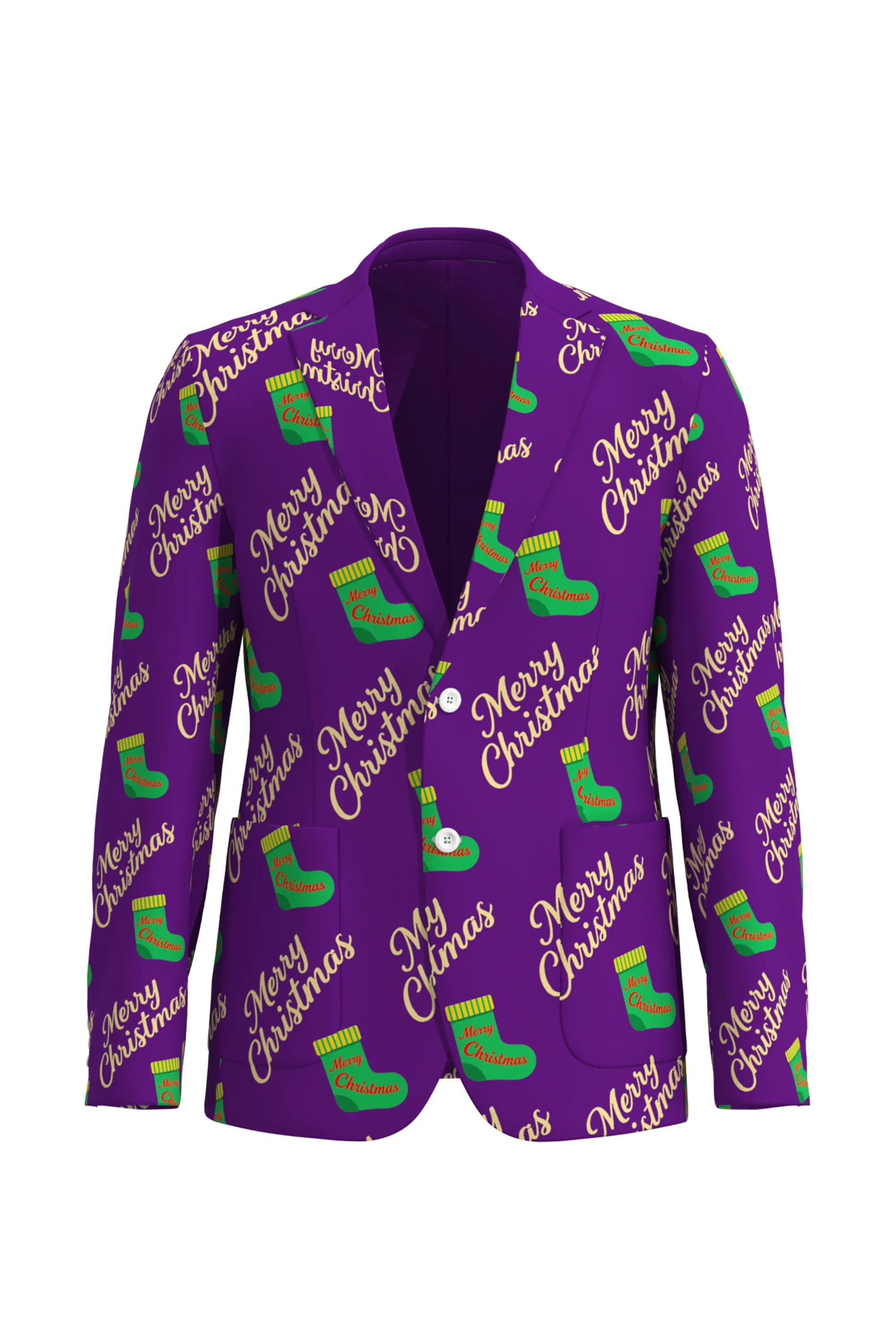 Men's Funny Fancy Christmas Eve Party 2 Piece Suit