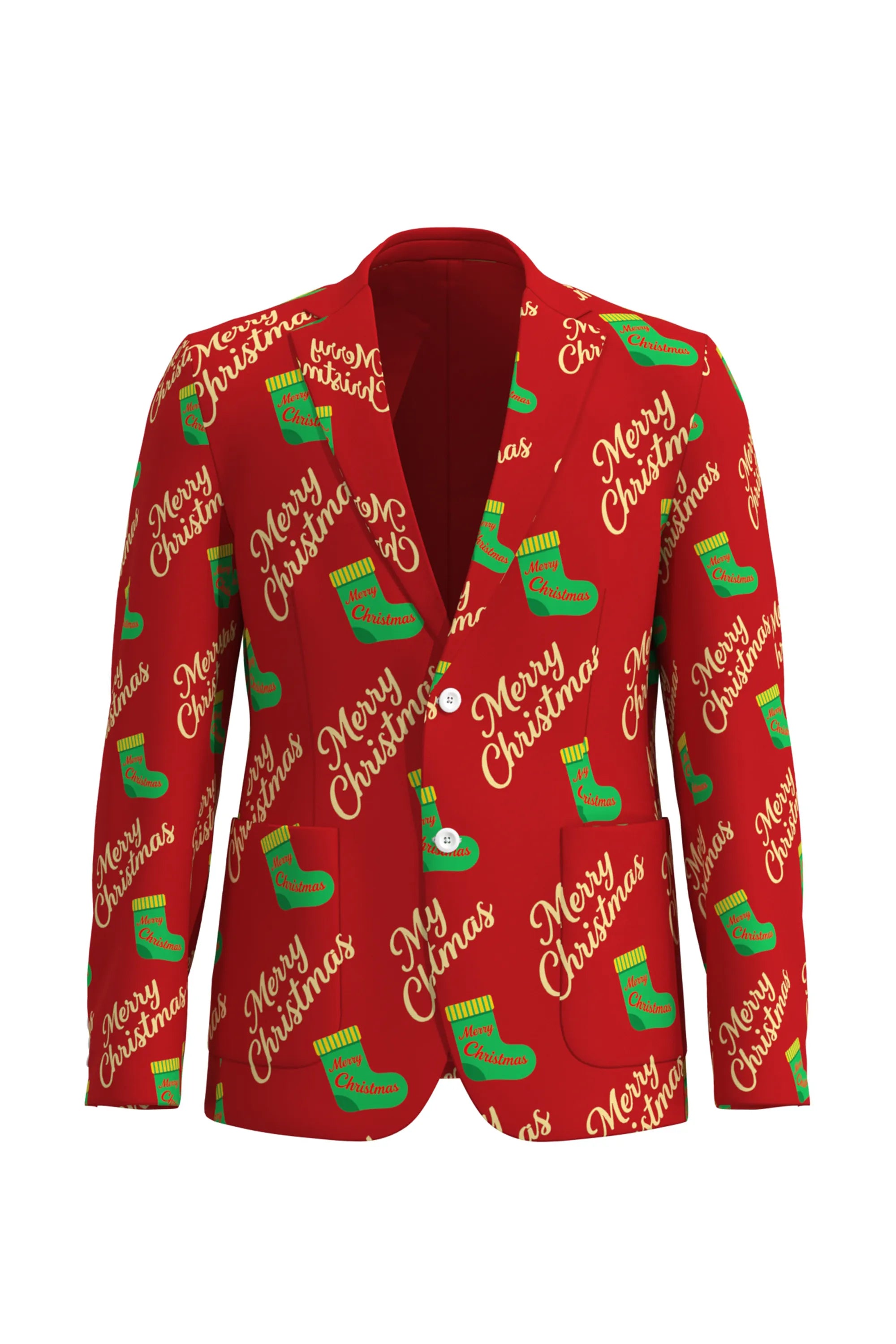 Men's Funny Fancy Christmas Eve Party 2 Piece Suit
