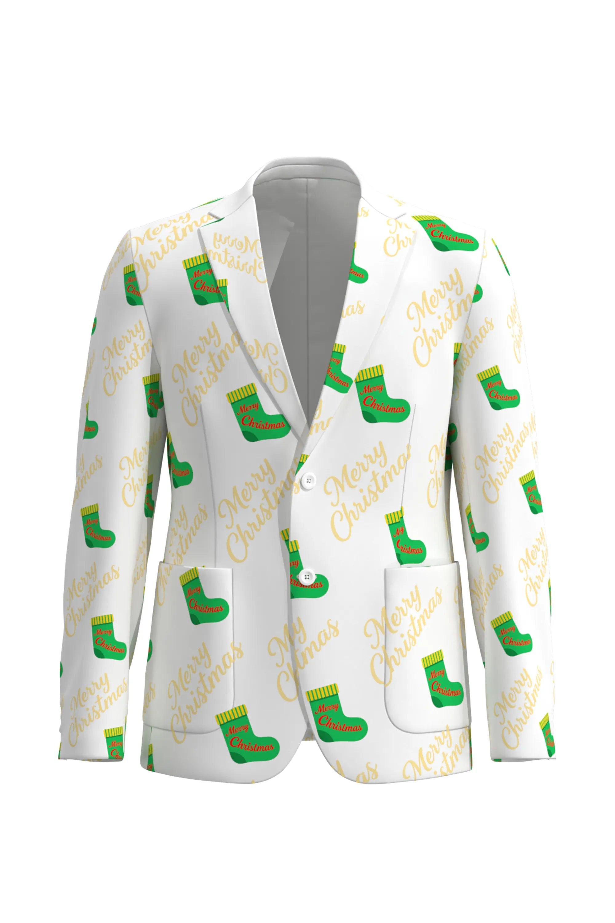 Men's Funny Fancy Christmas Eve Party 2 Piece Suit