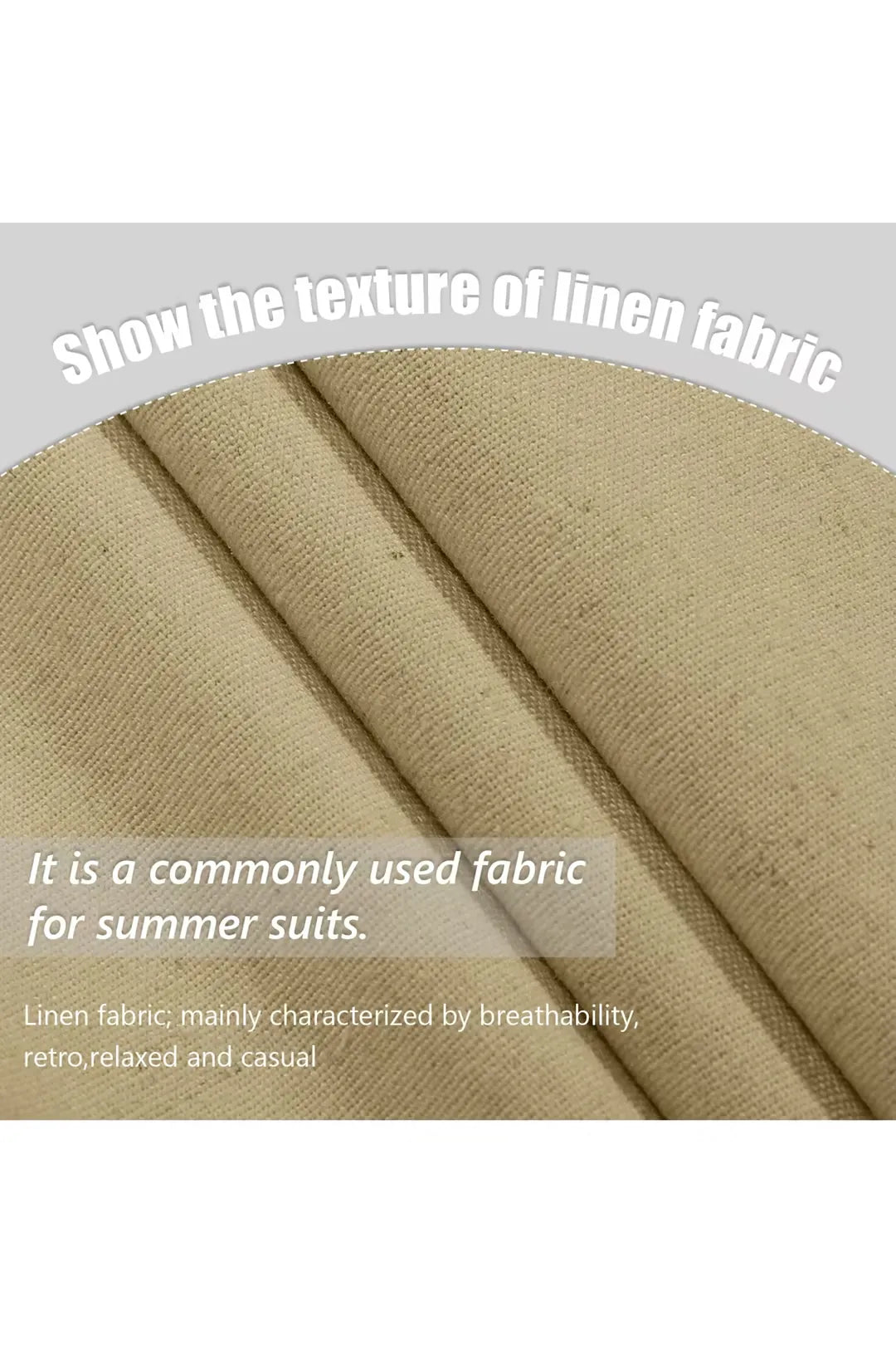 Men’s Khaki Suit with Lapel and Chest Pocket Close-Up – Modern Summer Tux – Wehilion® ™