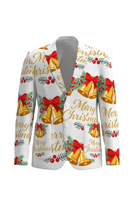 Men's Bell Bow Christmas Eve Party 2 Piece Suit