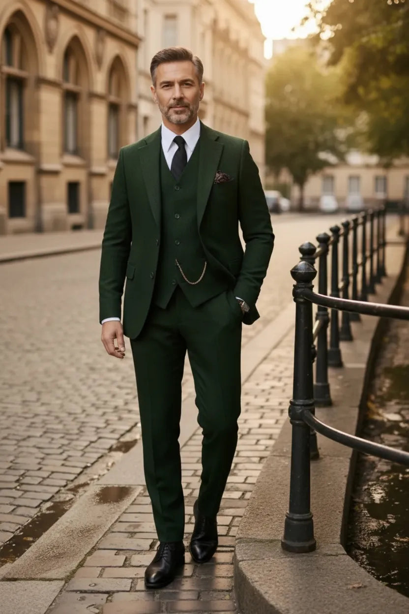 Men's Windsor Heritage Herringbone 3 Piece Suit