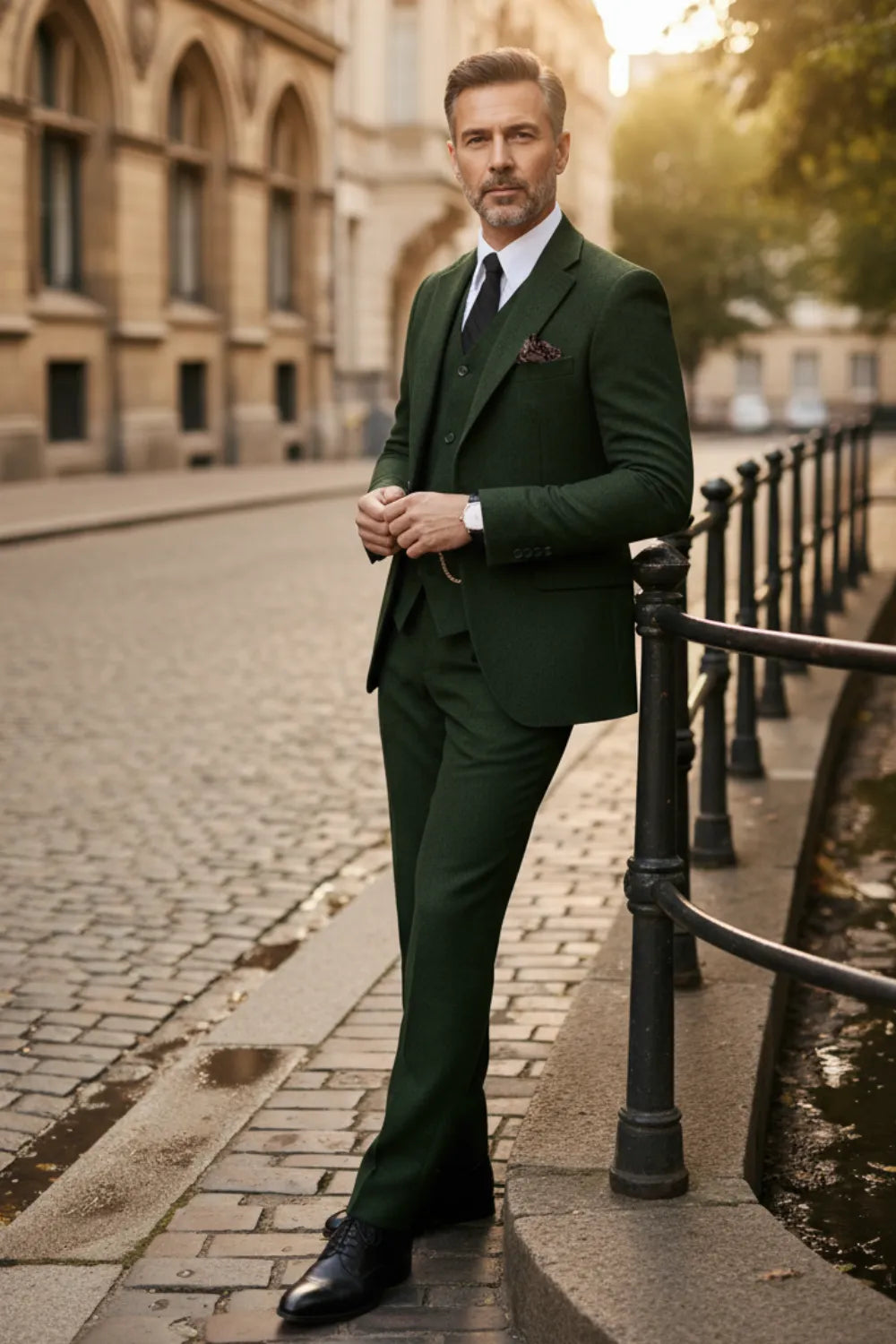 Men's Windsor Heritage Herringbone 3 Piece Suit