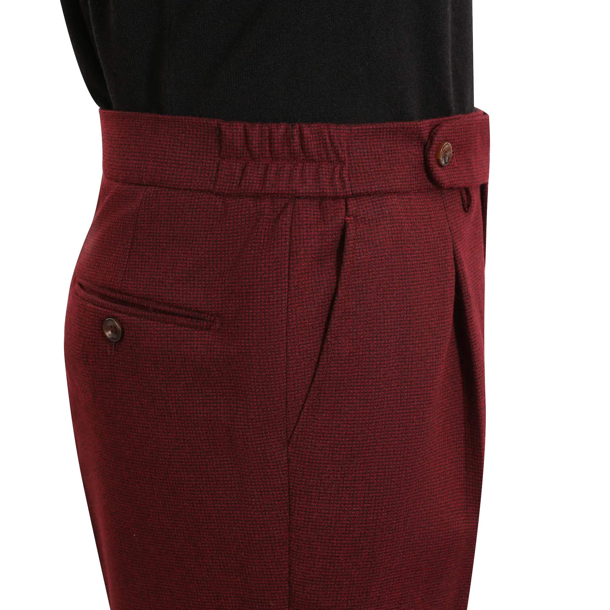 Men's Red Herringbone 2 Piece Suits