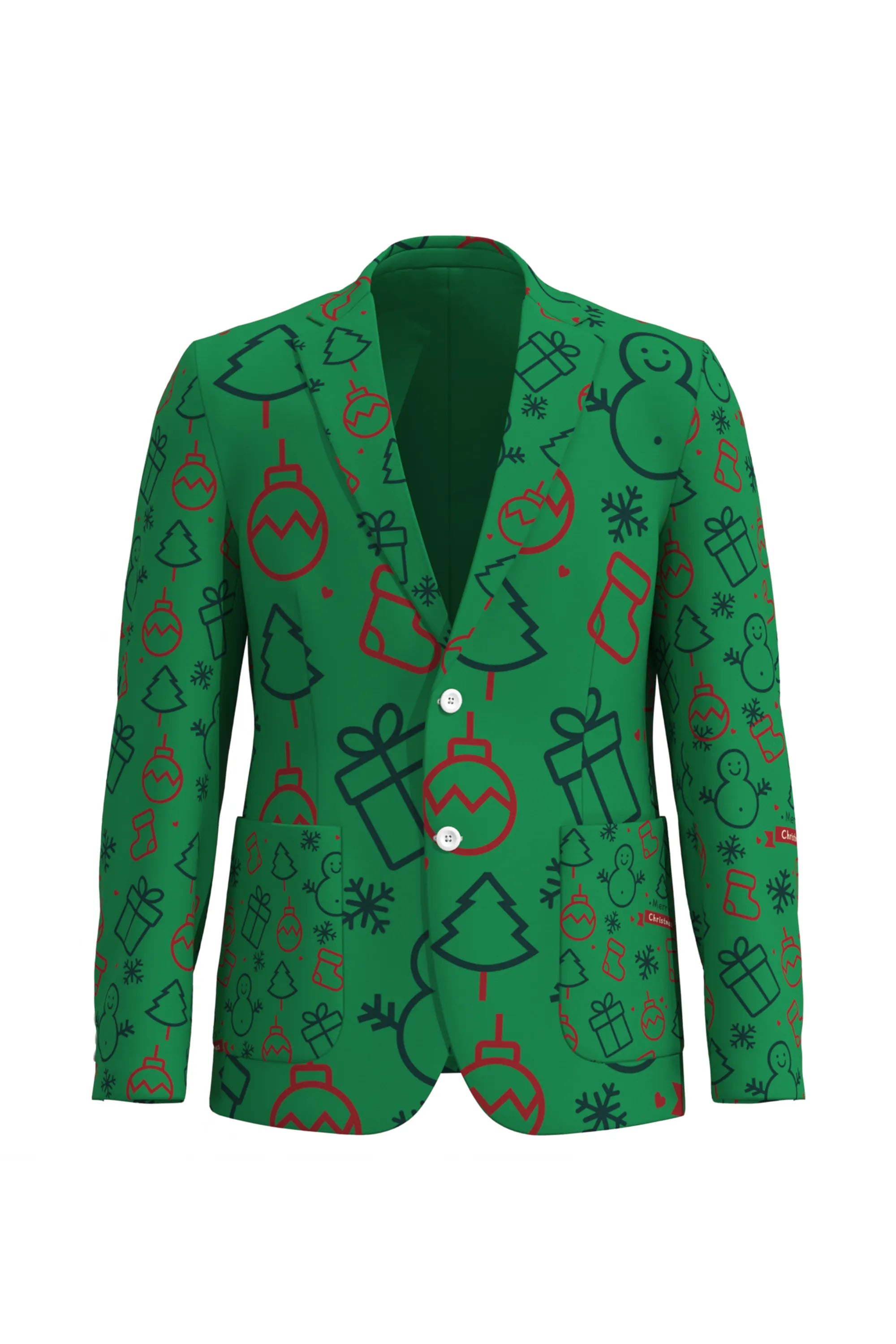 Men's Festive Christmas Eve Party 2 Piece Suit