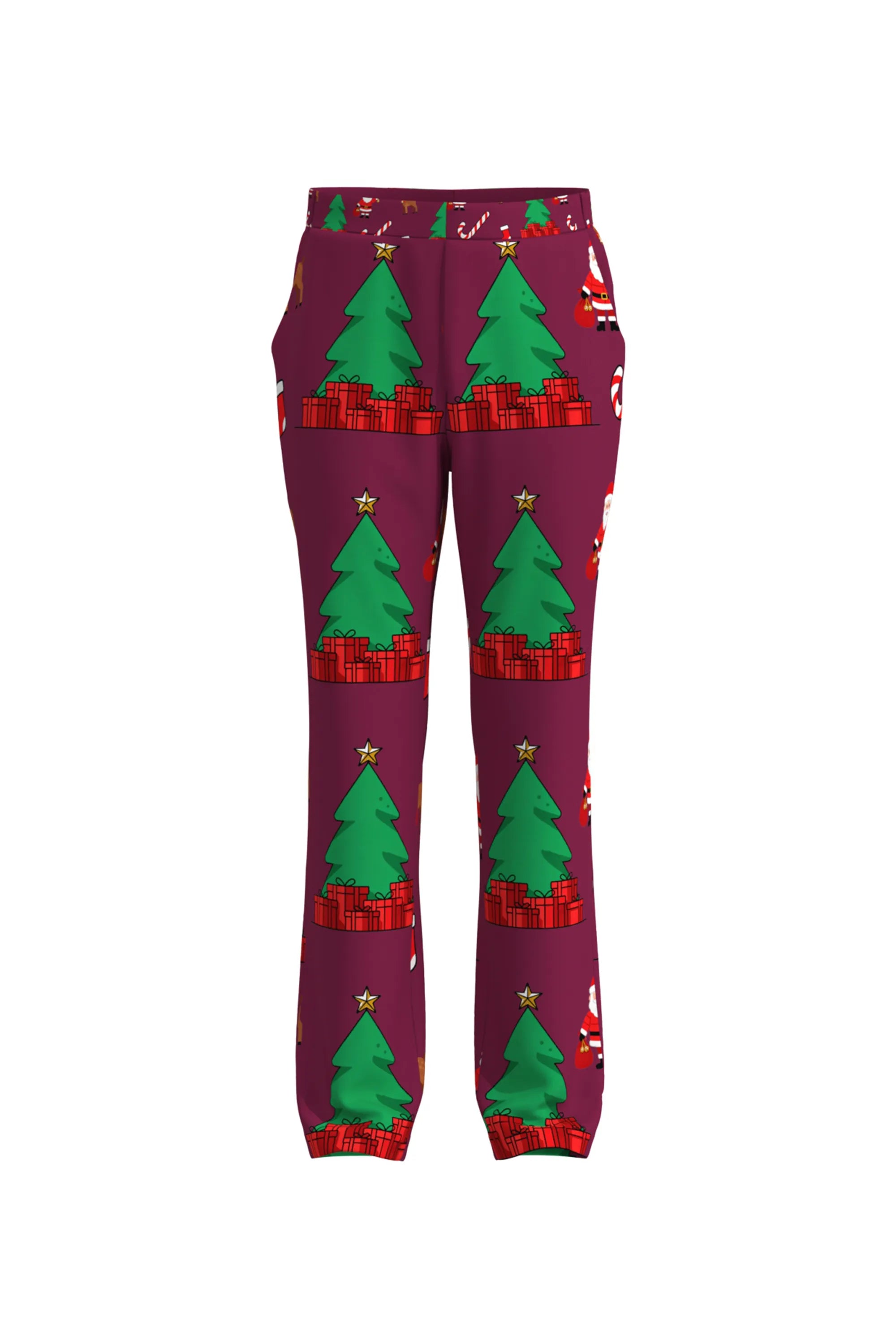 Men's Trees Pattern Christmas Eve Party 2 Piece Suit