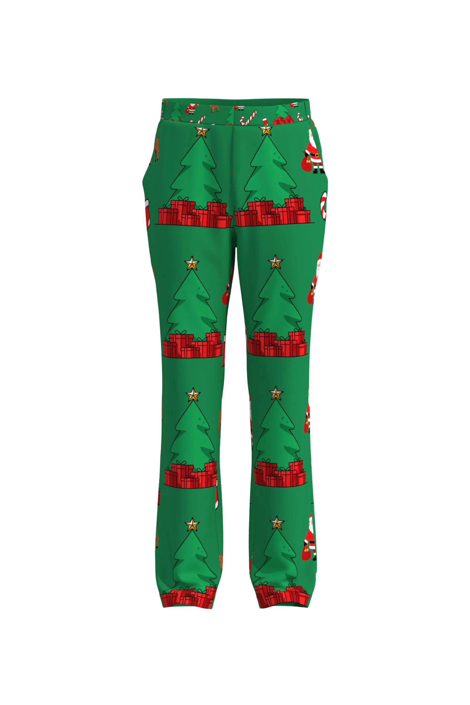 Men's Trees Pattern Christmas Eve Party 2 Piece Suit