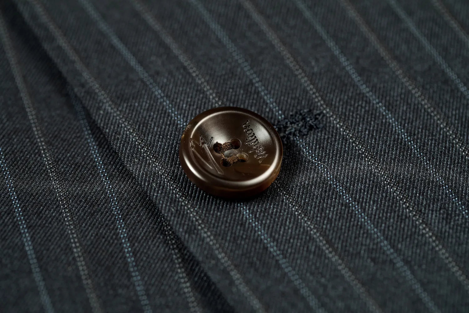 Men's Drak Blue Stripe Peak Lapel Blazer