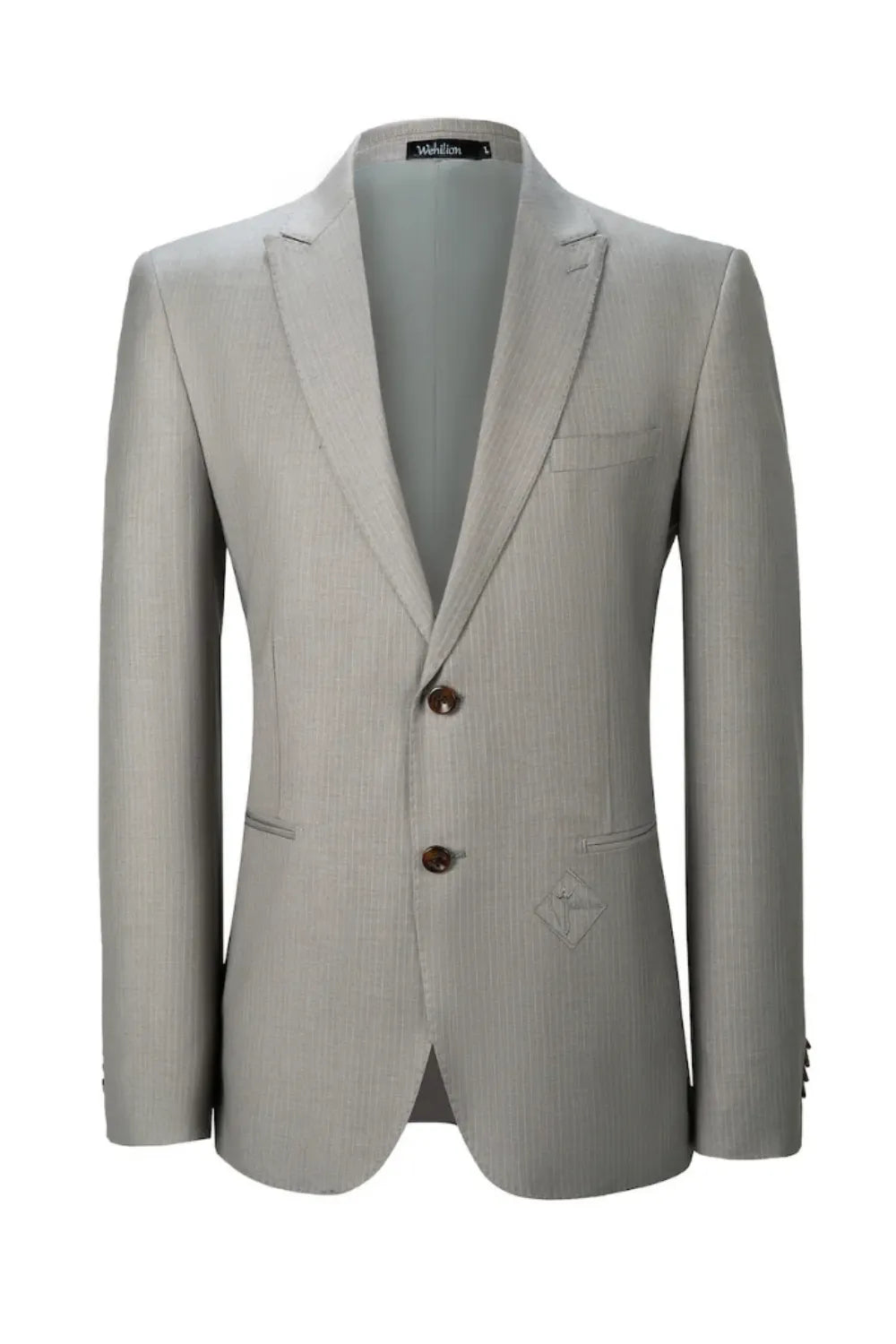 Men's Grey Stripe 2 Button Blazer