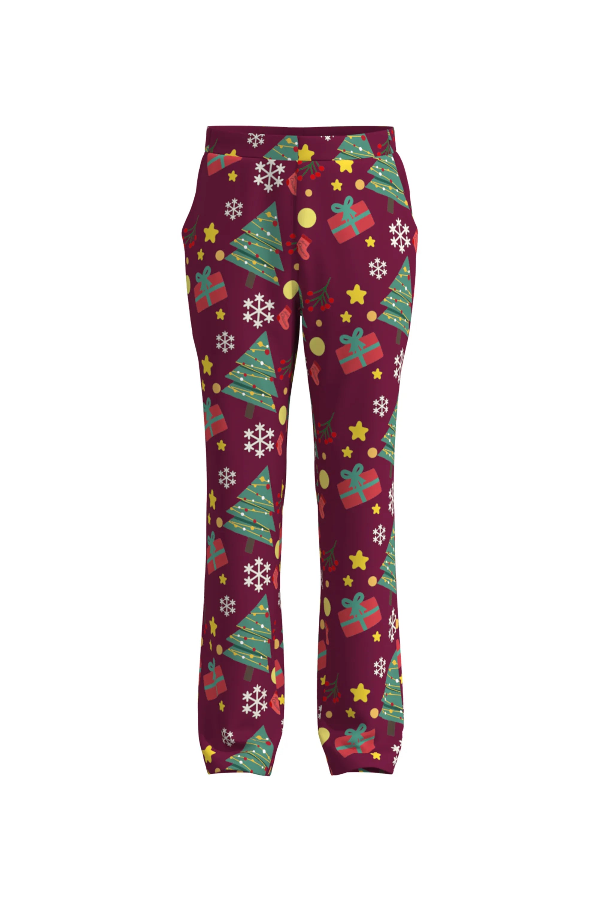 Men's Tree Pattern Christmas Eve Party 2 Piece Suit