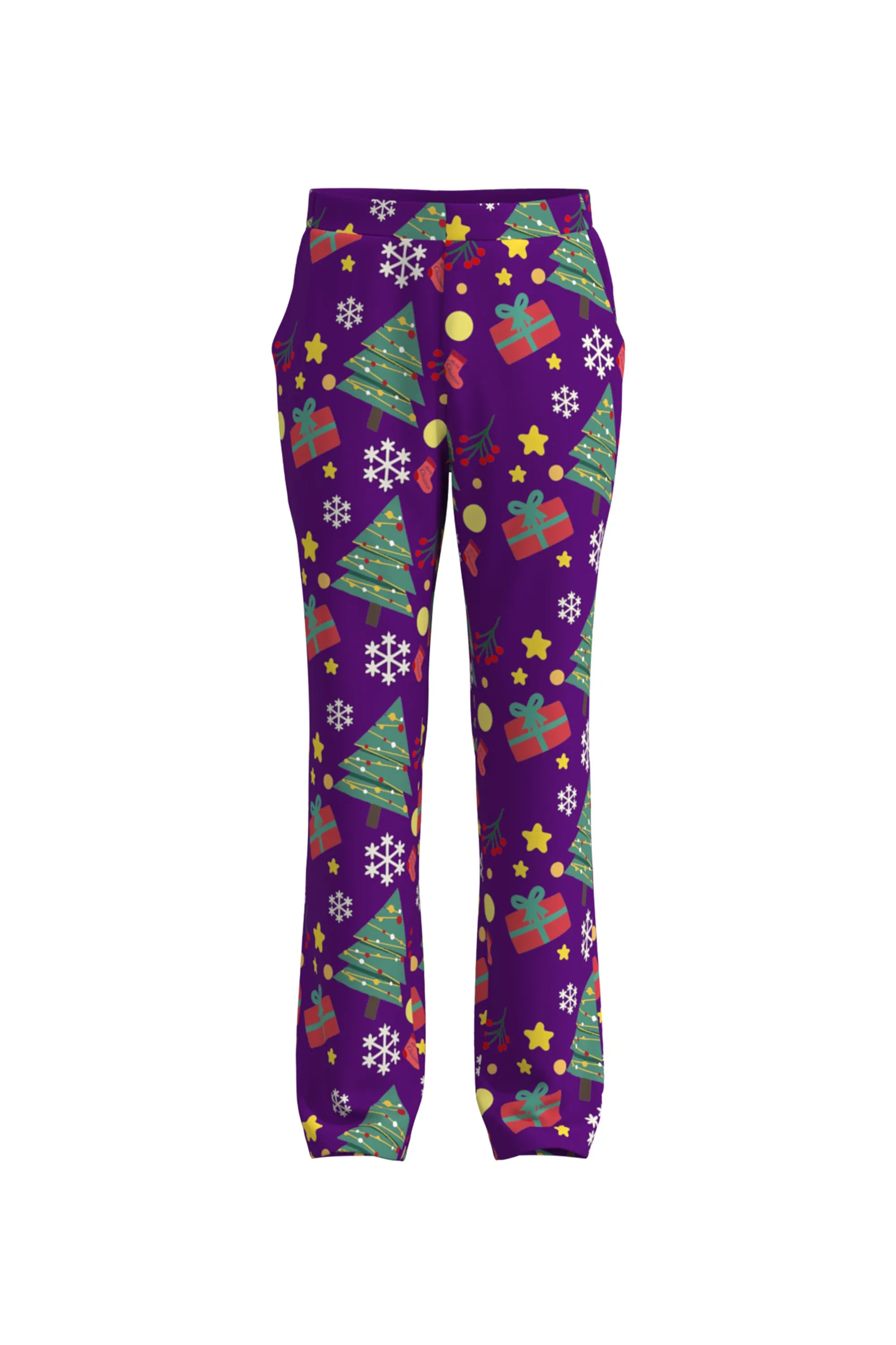 Men's Tree Pattern Christmas Eve Party 2 Piece Suit