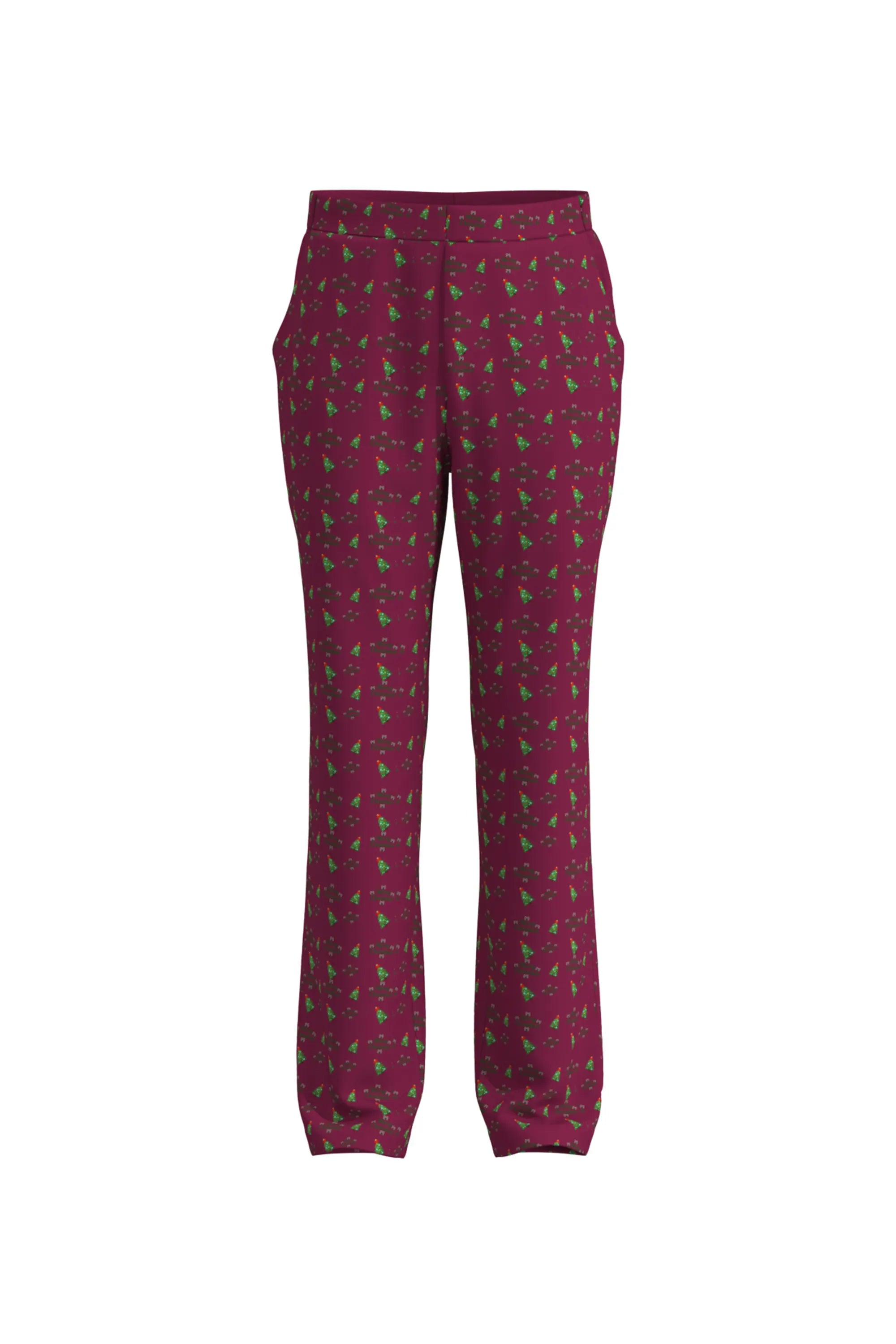 Men's Tree Pattern Christmas Eve Party 2 Piece Suit