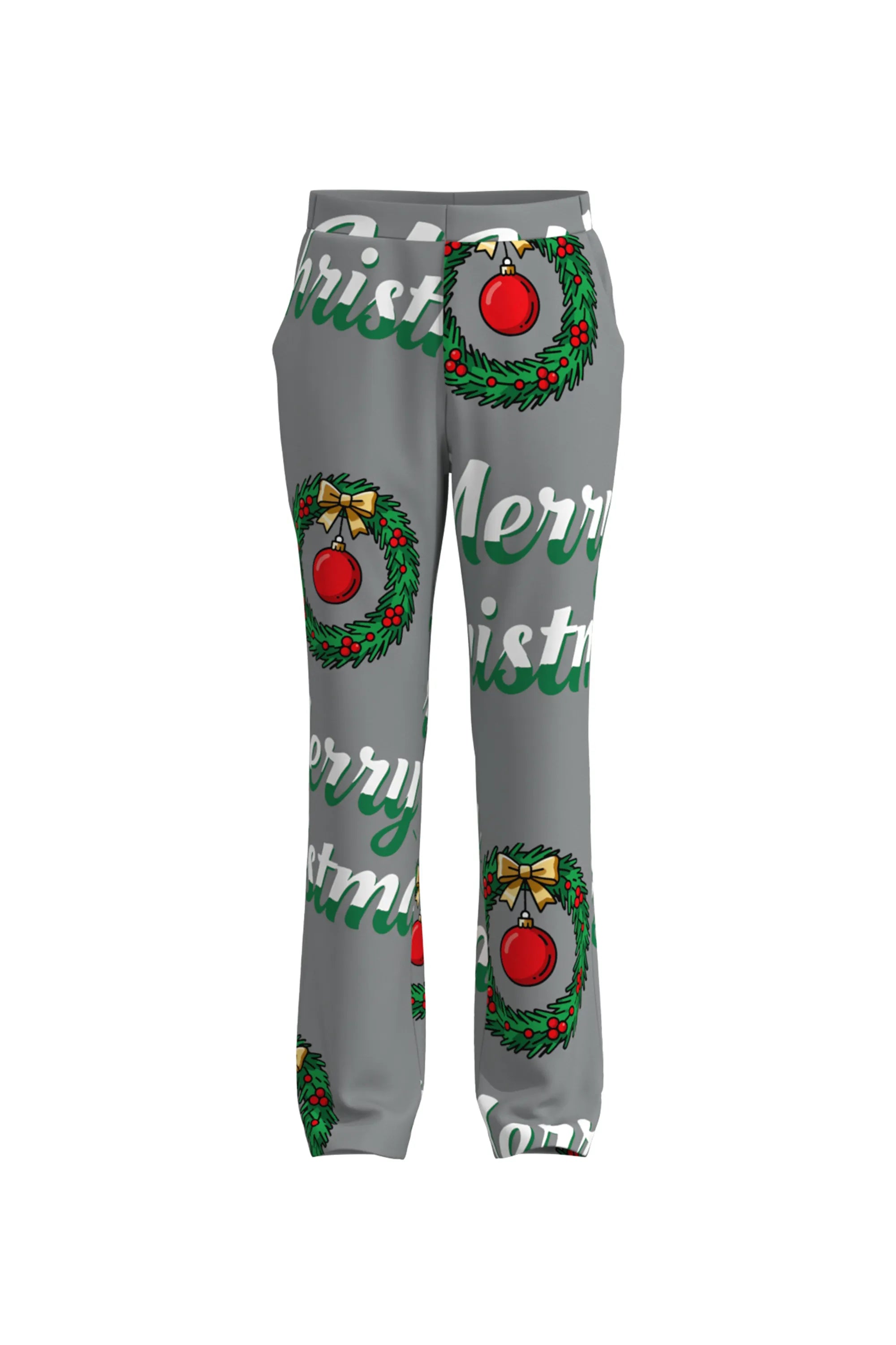 Men's Funny Pattern Christmas Eve Party 2 Piece Suit