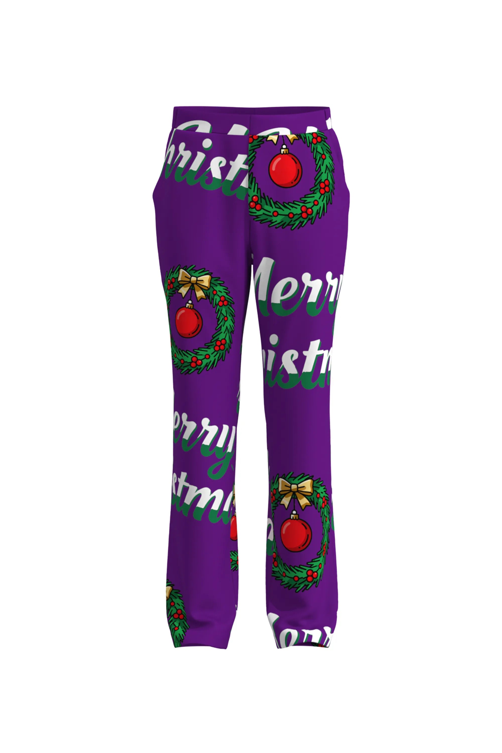 Men's Funny Pattern Christmas Eve Party 2 Piece Suit