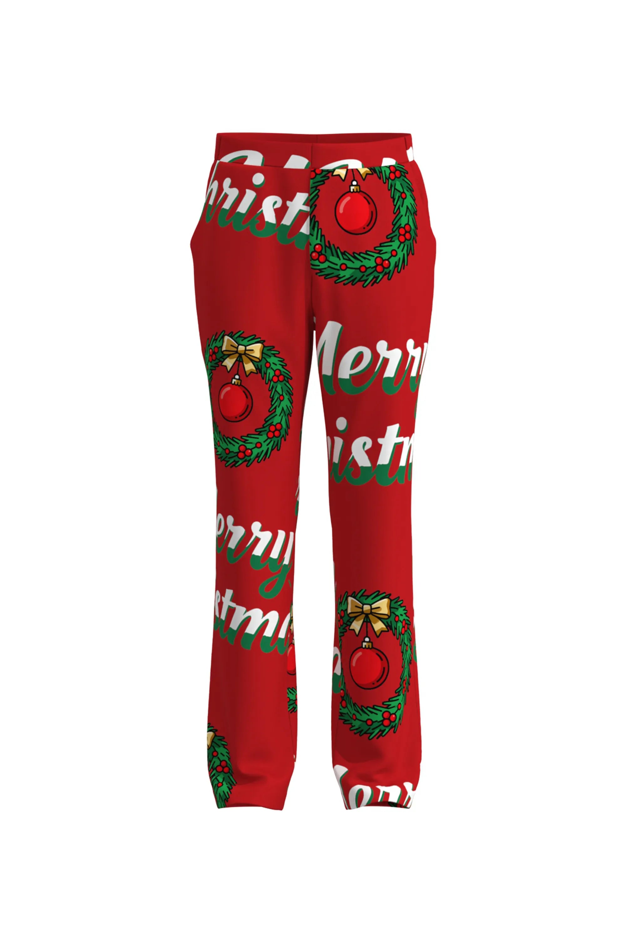 Men's Funny Pattern Christmas Eve Party 2 Piece Suit