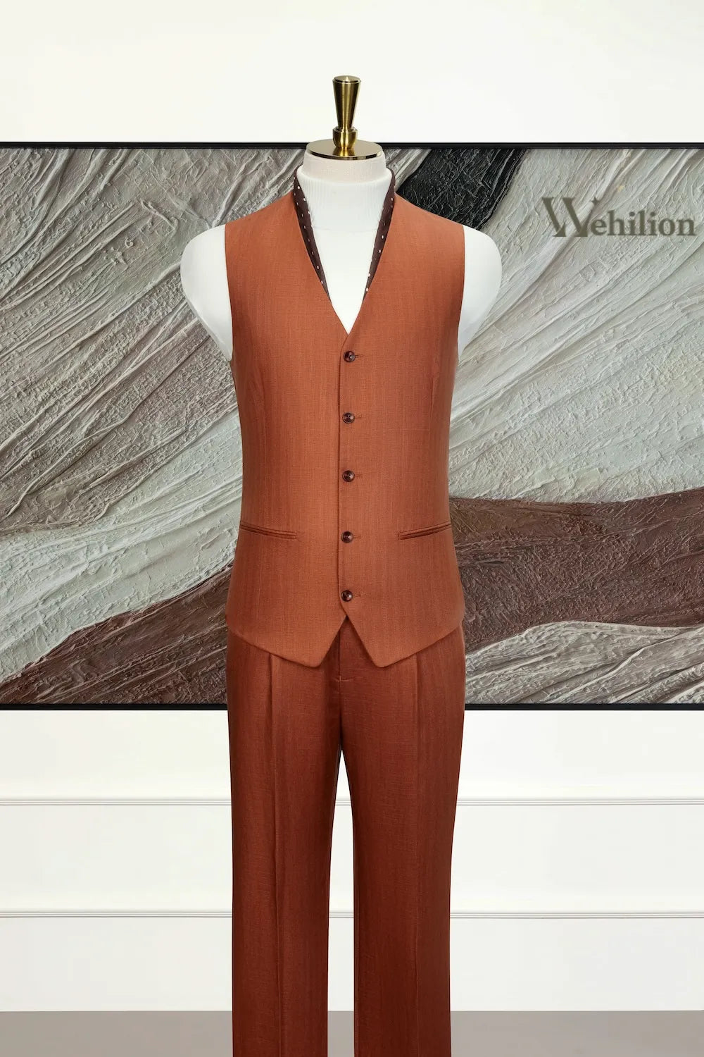 Men's Summer Tencel Linen 3 Piece Suits